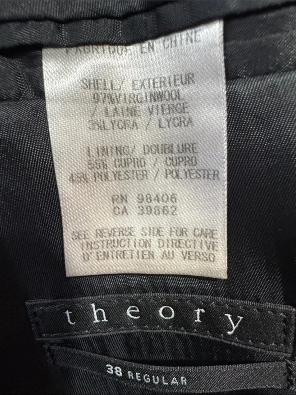 THEORY - Virgin Wool Slim Fit Blazer - Black / 38 Regular